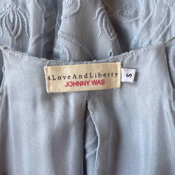 JOHNNY WAS 4 LOVE and LIBERTY LA Boheme Floral Embroidered Keyhole Maxi Dress S - Picture 8 of 16